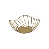 Gold Lotus Leaf Wire Basket